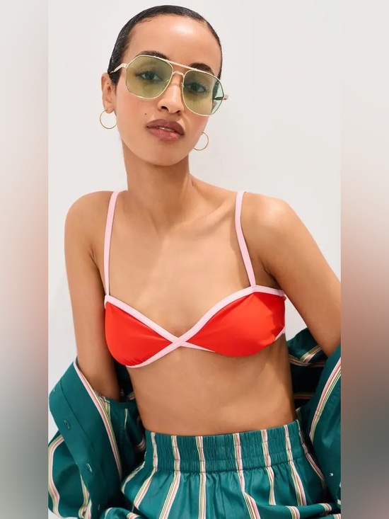 Other - NWT LE BOP Colorblock Bikini Top